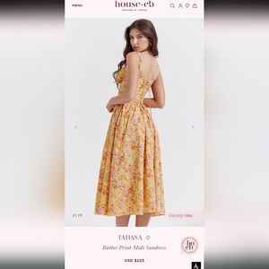 House of CB Tatiana Corset Floral Midi Dress